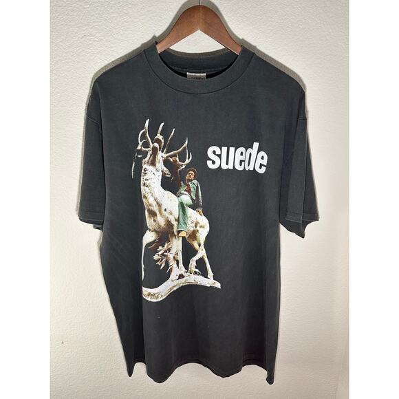 Suede "So Young" 1993 Vintage T-shirt Reprint Tultex Tag Single Stitch - Picture 1 of 5